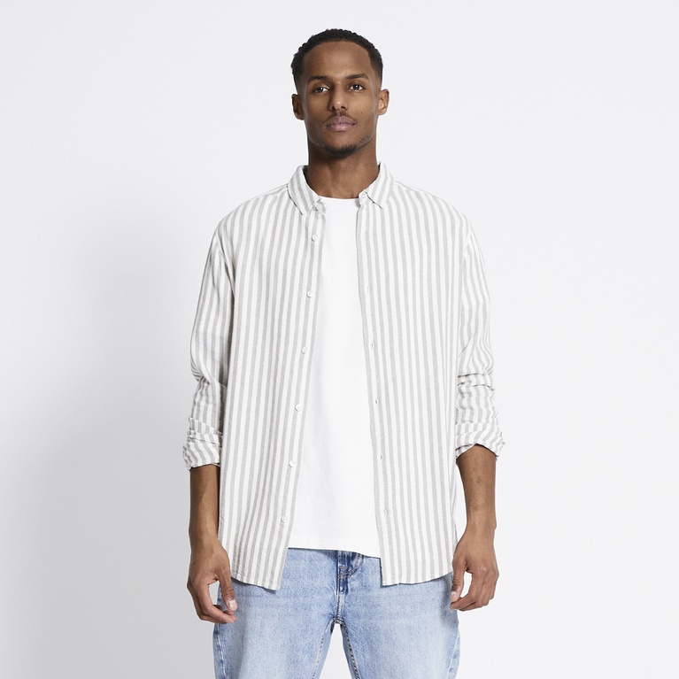 Linen blend shirt "Lucas Stripe"